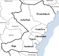 Västernorrland läns karta